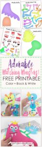 Matching Monsters Craft With Free Printable – Daydream Into Reality