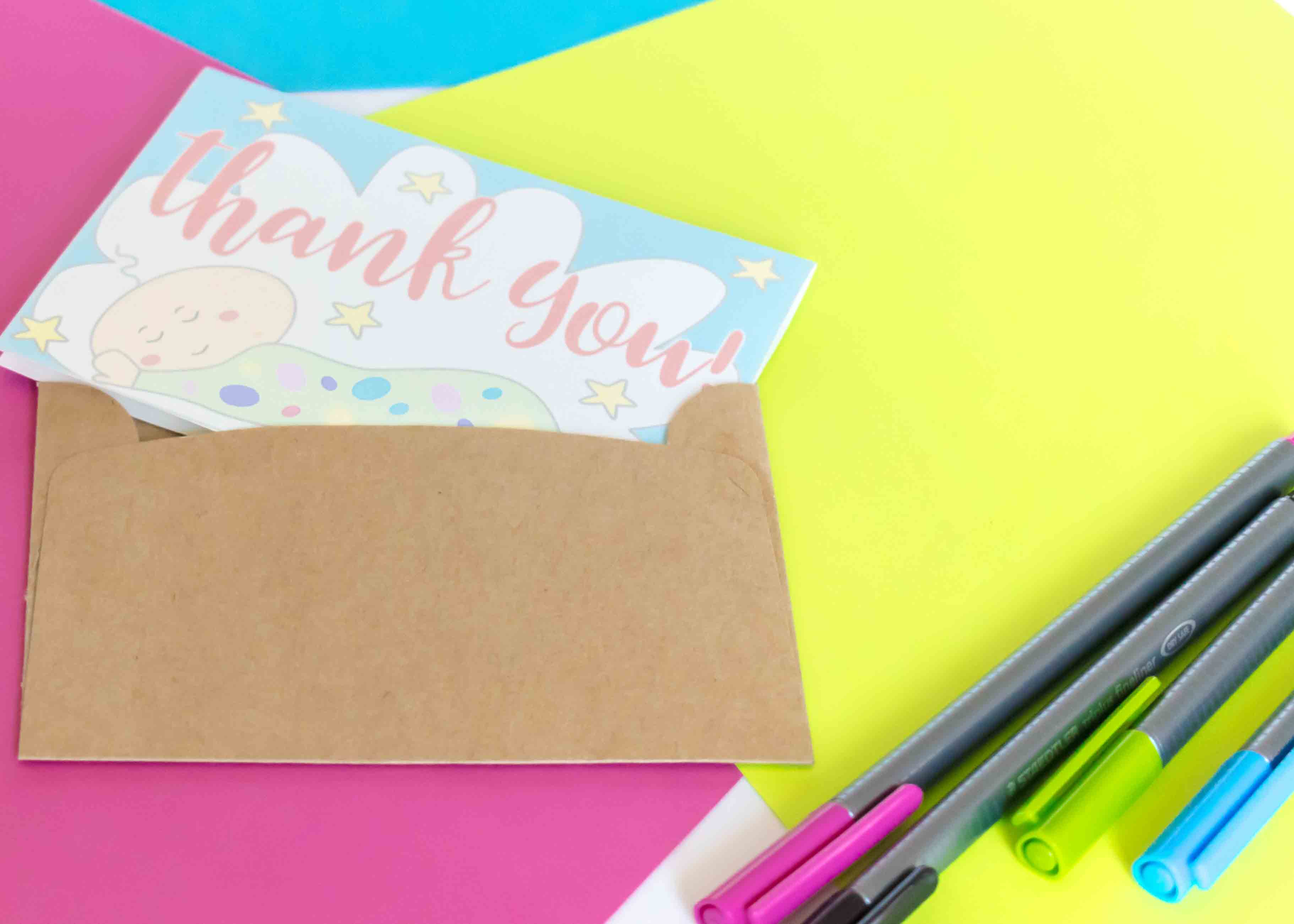 Download Baby Shower Thank You Cards Free Printable Daydream Into Reality