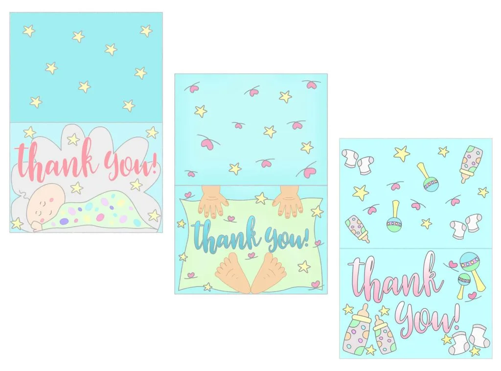 I can't believe how awesome and cute these Baby Shower Thank You Cards are. They are so beautifully designed and best of all, they are FREE!