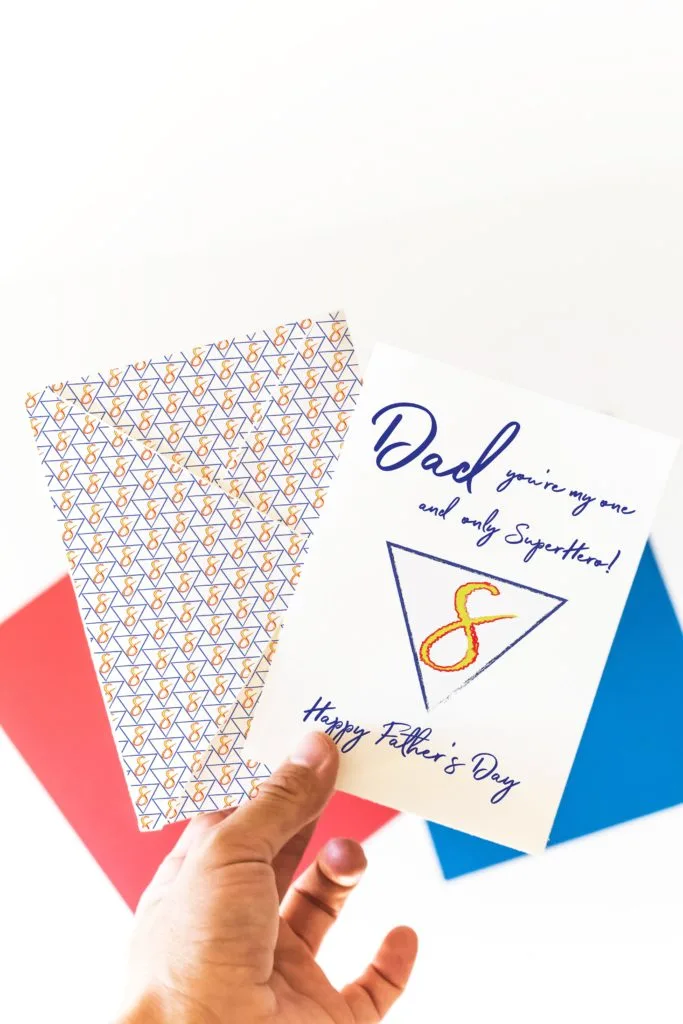 Superhero Father’s Day Card and Envelope