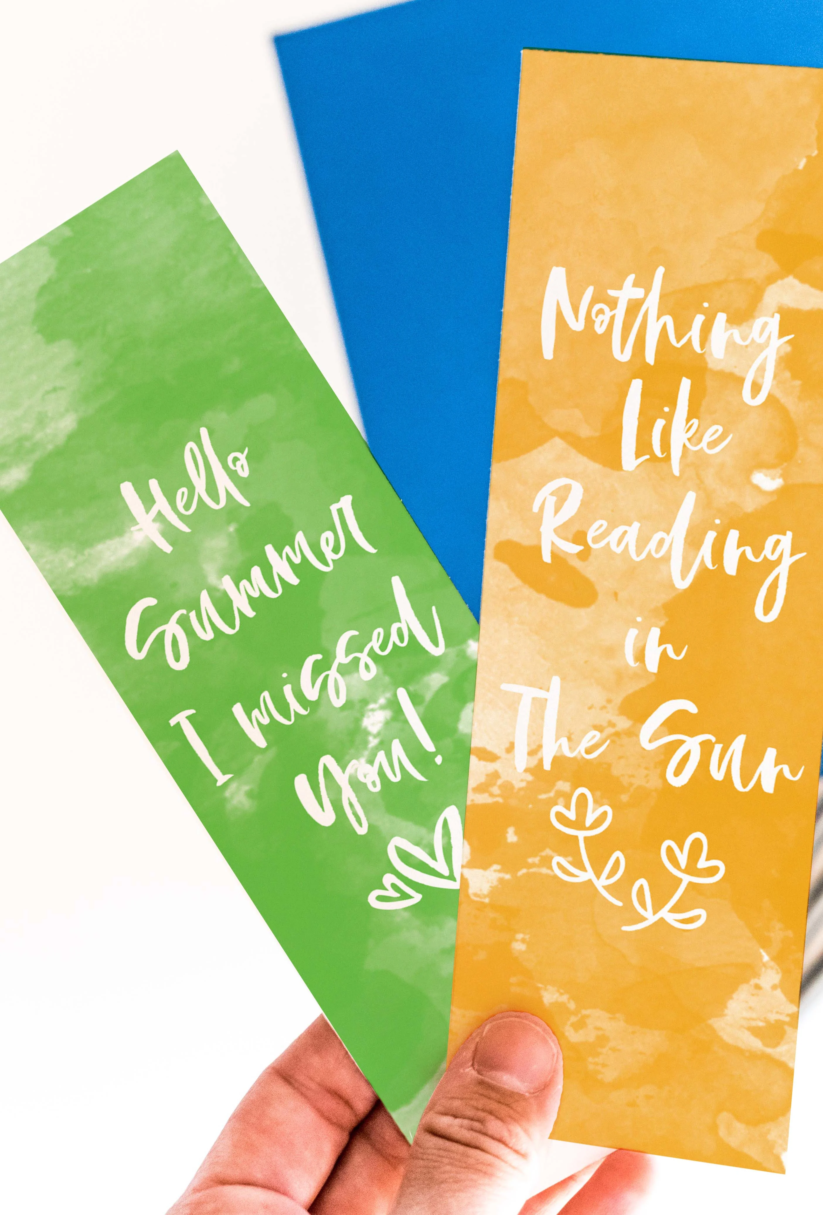 Get your books ready for summer with these adorable Free Watercolor Summer Bookmarks! After all, there's nothing better than reading a book under the sun!