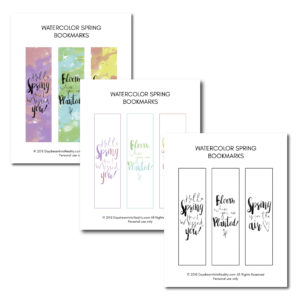 Reading during the spring season? These watercolor bookmarks are just the perfect touch so you don't miss where you are at!