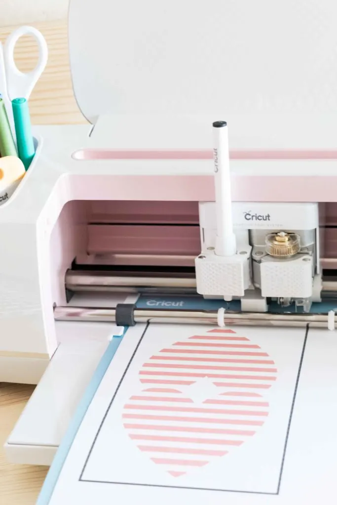 Print then Cut a Heart Shape Card with the Cricut Maker and Scoring wheel and Cricut Pens