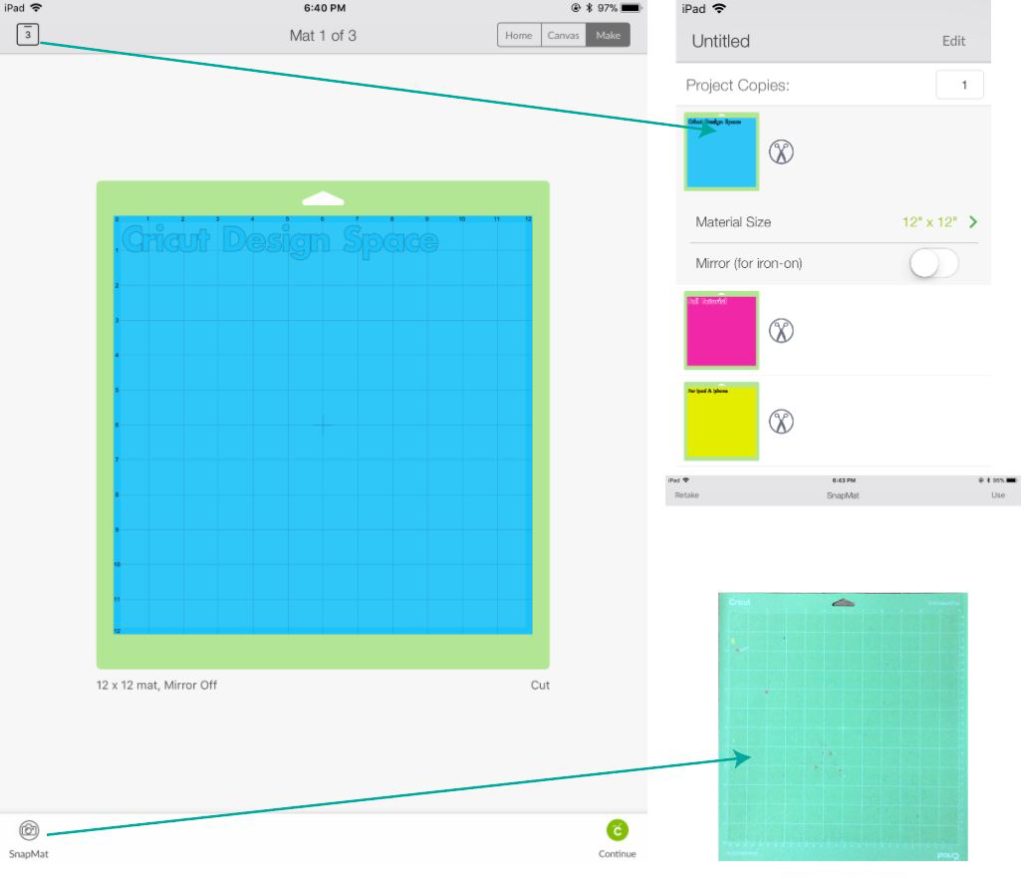 Screenshot Design Space - Project Copies and SnapMat