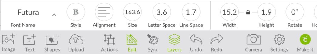 Bottom Panel Design Space for Iphone/Ipad Overview