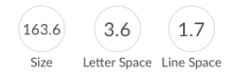 Size, Letter and Line Spacing Icons