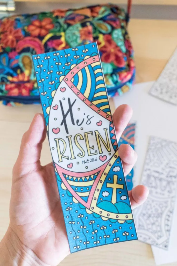Hes Risen in Color Easter Bookmark