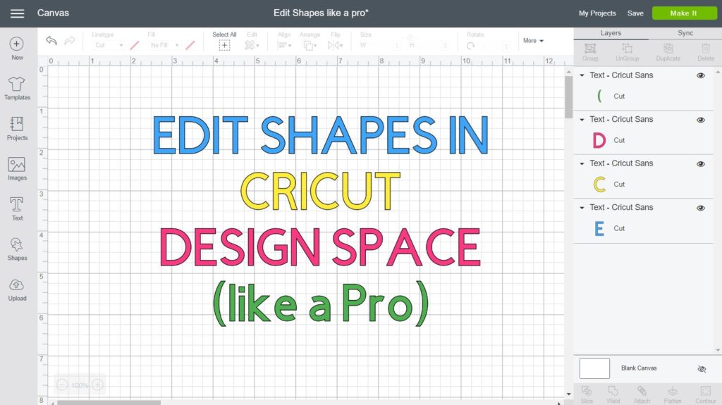 Chỉnh sửa hình dạng trong Cricut Design Space - Cắt chữ ra | Tạo từ... và sử dụng tài năng của mình để tạo ra các thiết kế độc đáo và đáng yêu! Với tính năng chỉnh sửa hình dạng trong Design Space, bạn có thể tạo ra những chi tiết mà bạn muốn cho dự án của mình. Chạm vào khả năng sáng tạo của bạn và sử dụng Cricut để cắt chữ và tạo thành từ những hình dạng!