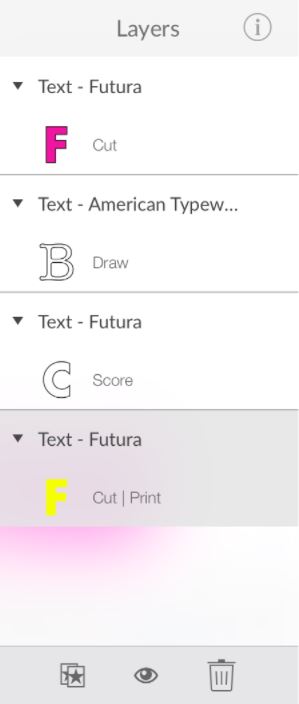 Layers Panel Cricut Design Space
