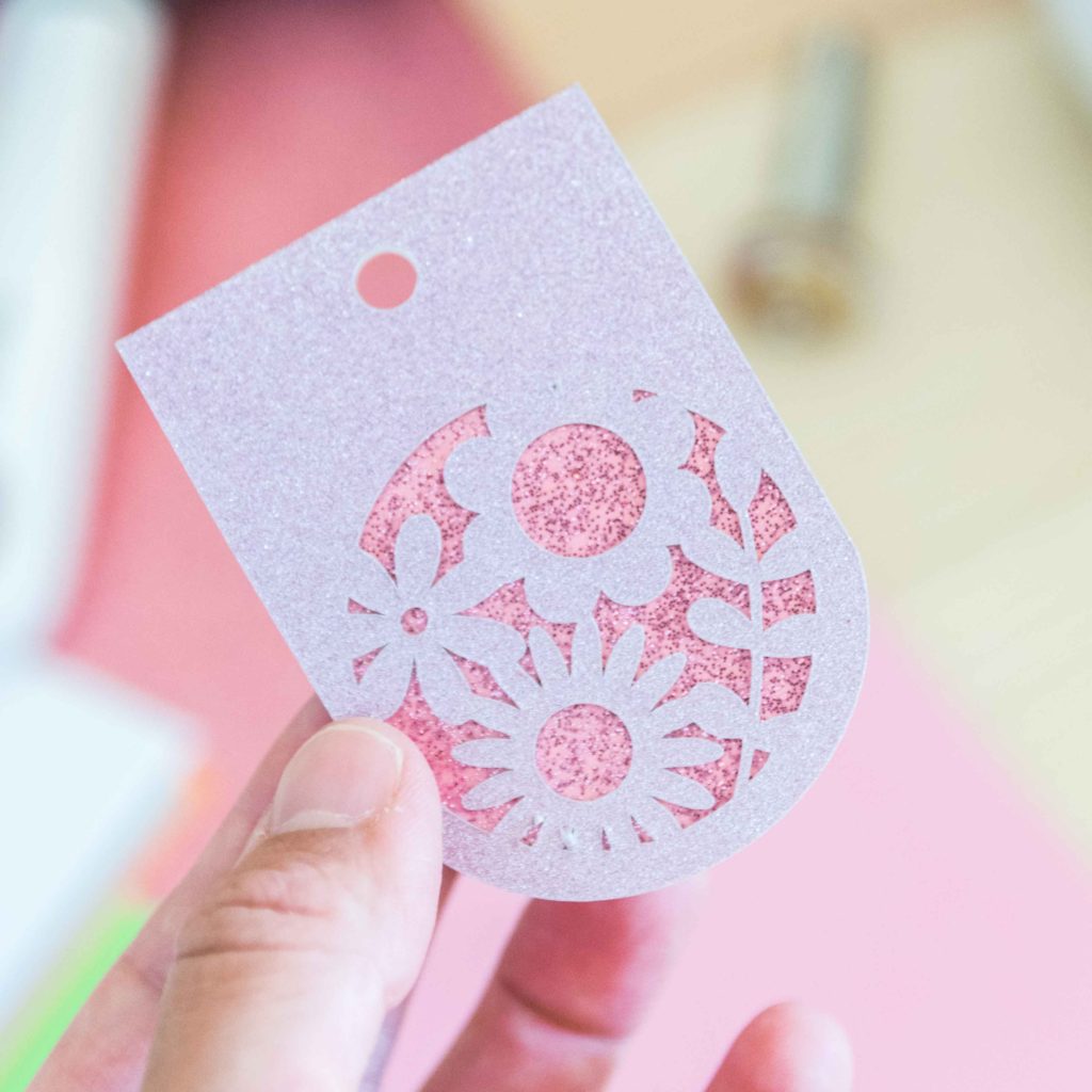 Purple Glitter Cardstock Gift tag