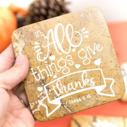 In all thinks give thanks fall coaster