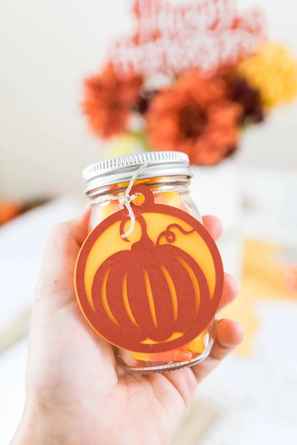 Party Favor and Pumpkin Gift Tag made with cricut