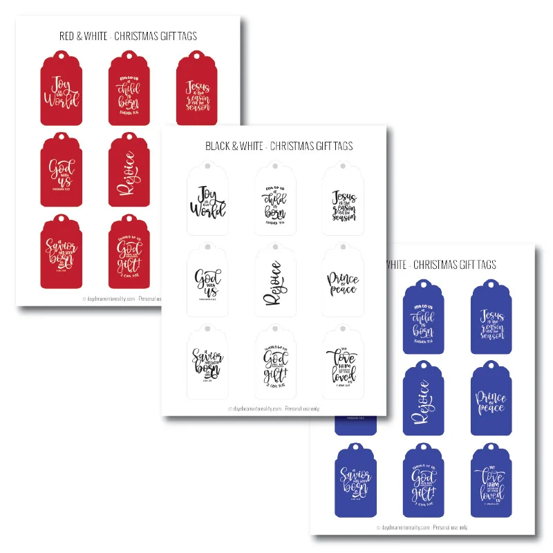 Free Christ Centered Christmas gift tags
