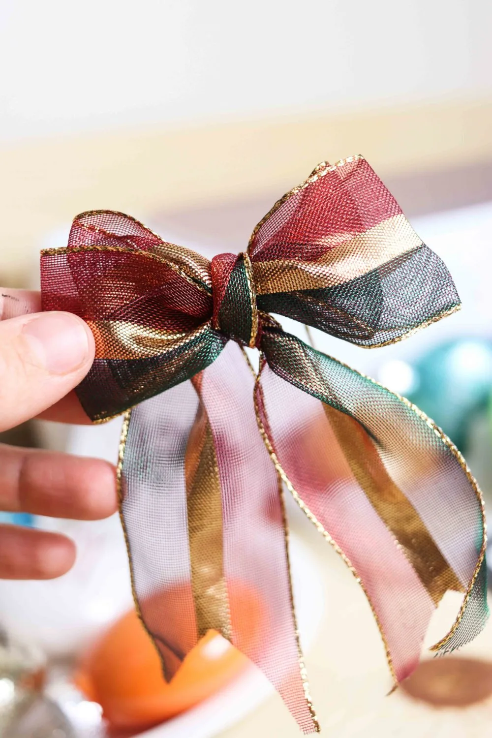 decorative bow for Christmas Ornament