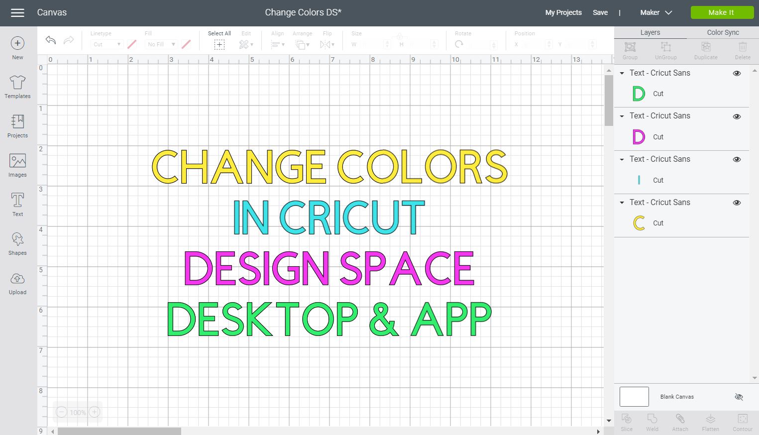 Change Colors in Cricut Design Space Featured Image