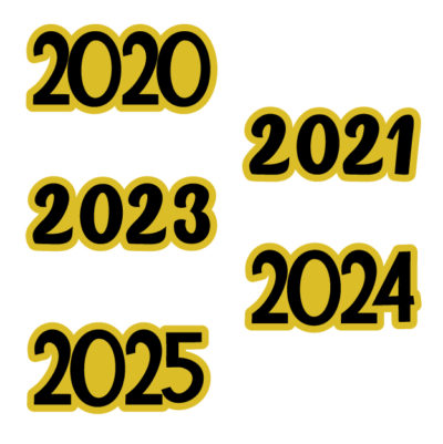 Years 2020, 2021, 2022, 2023, 2024, 2025