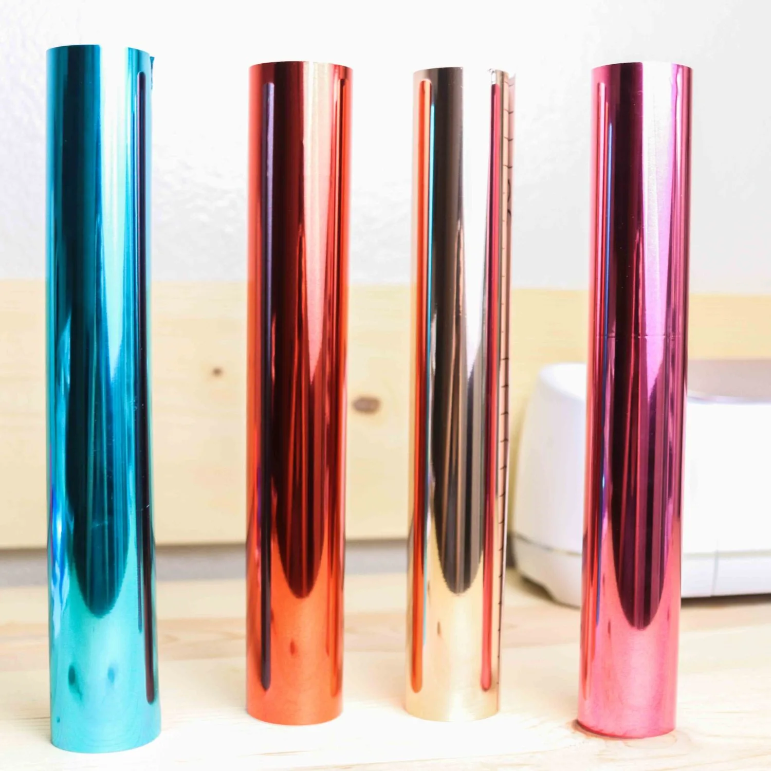 Different colors of foil adhesive vinyl rolls
