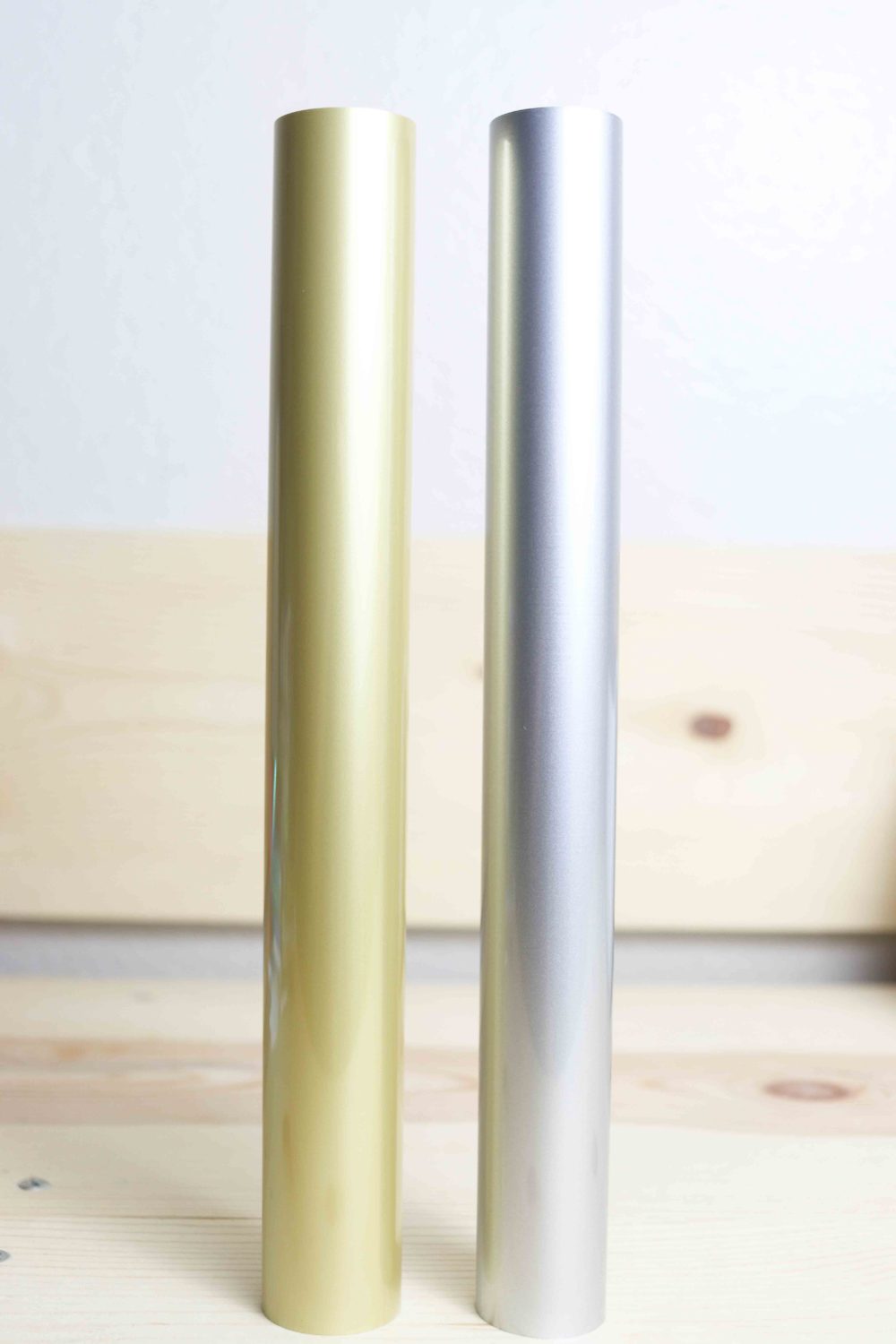 gold and silver iron-on rolls