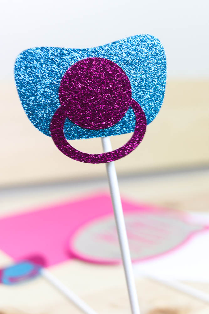 pacifier photo prop stick in the middle