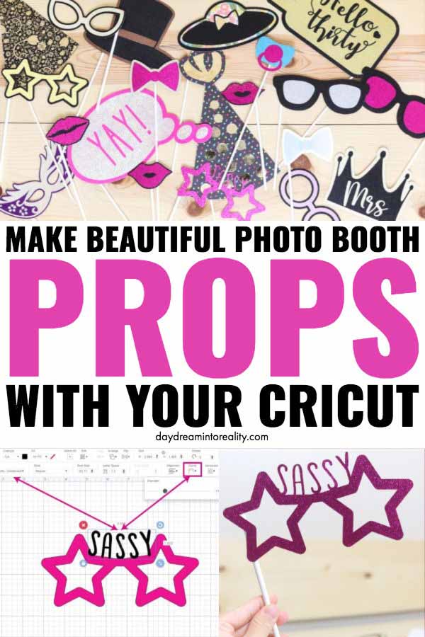 DIY Photo Booth Props. Pinnable Image