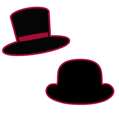 two different hat styles Free SVG Template for photo booth props