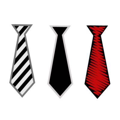 Different ties (black, red, gray) Free SVG Template for photo booth props