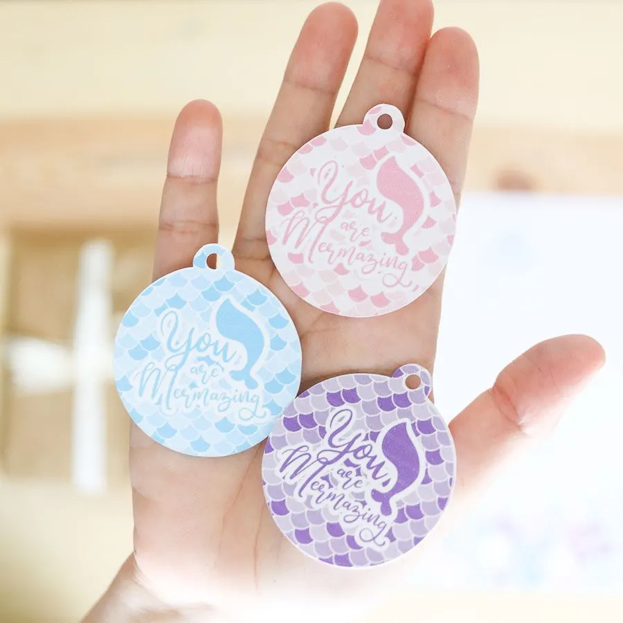 Mermaid gift tags that say you are mermaizing