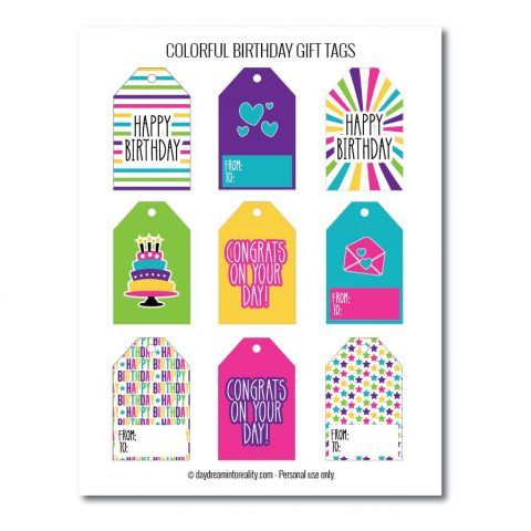 100+ Birthday Gift Tags Free PDF Printables (All in this article ...