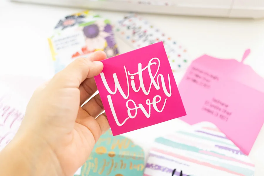 "with love" envelope made with iron-on