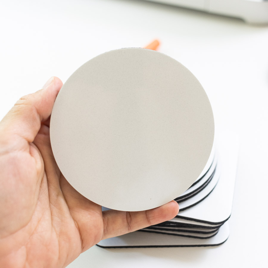 off brand circle infusible ink coaster