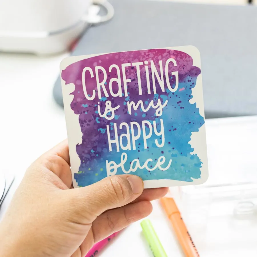 crafting is my happy place coaster