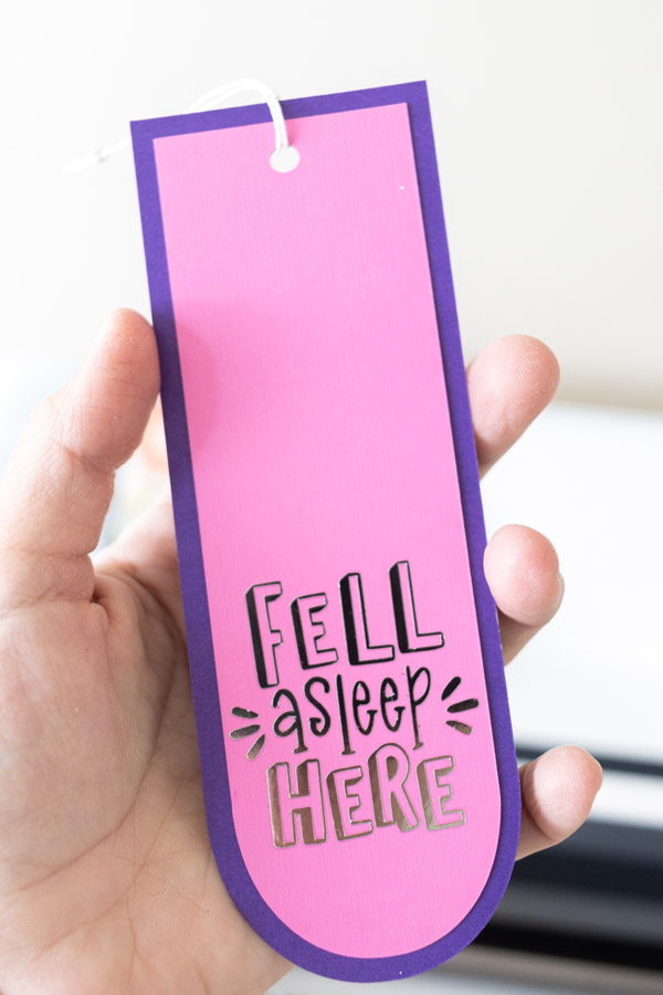 Fell asleep here (free SVG) bookmark made with Cricut