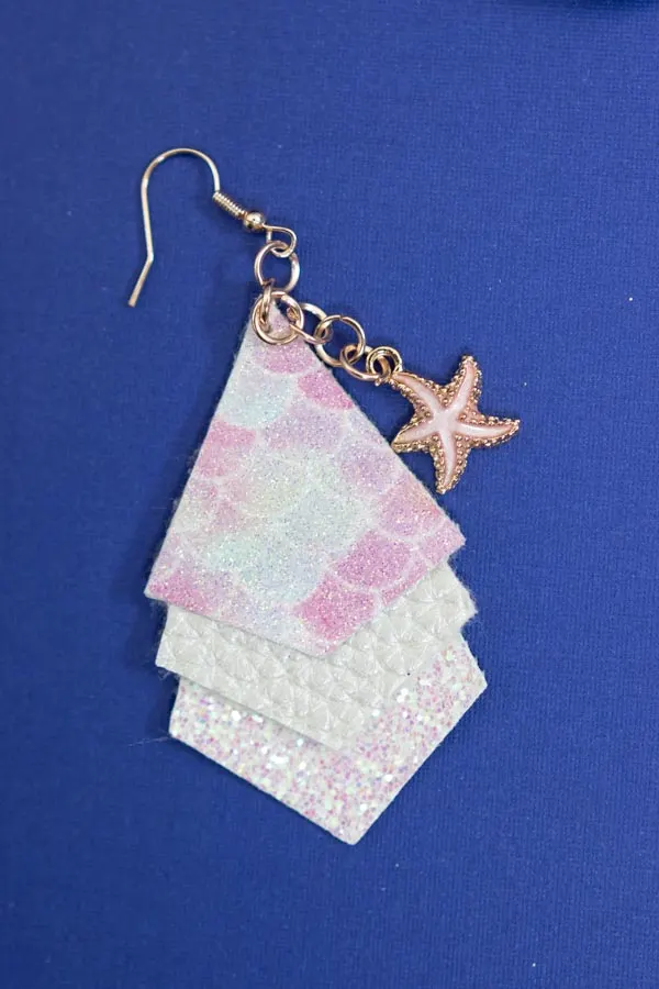 mermaid/princess earrings made with cricut