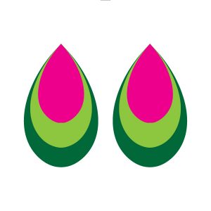 triple teardrop earring earring free svg