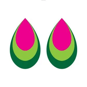 triple teardrop earring earring free svg