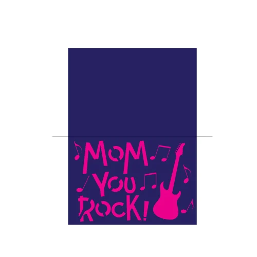mom you rock free svg card template