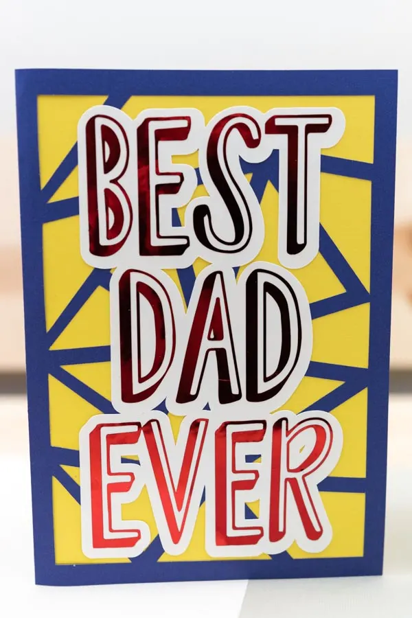 best dad ever card made with cricut