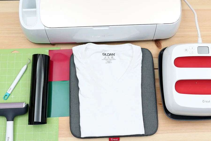 materials you need for making summer t-shirt with cricut