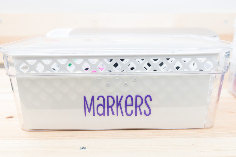 How to Make Vinyl Storage Bin Labels with a Cricut