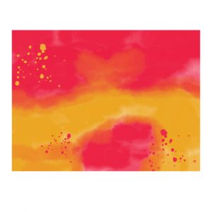 watercolor sheet orange and red