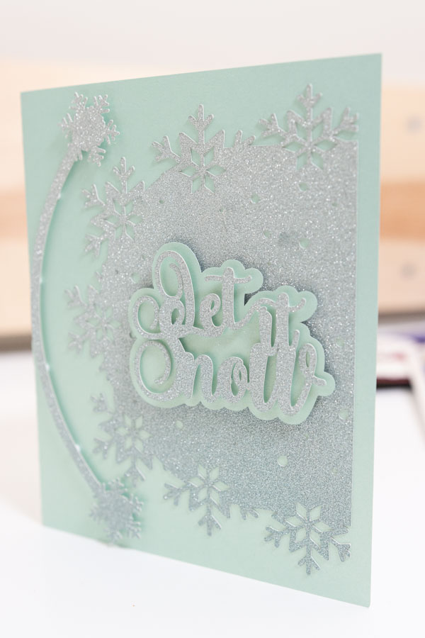 let it snow card from the side