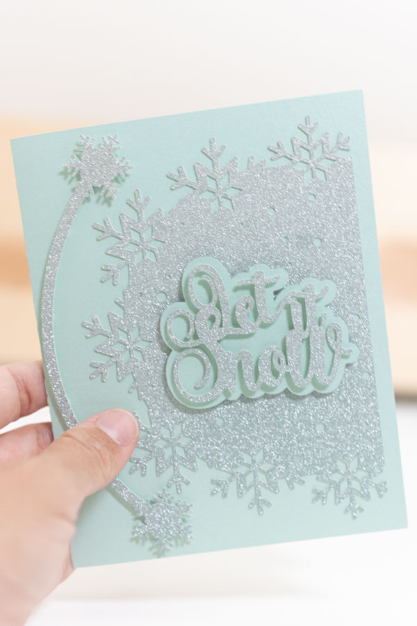 let it snow card different angle