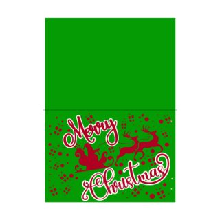 merry christmas card with santa and reindeer free svg