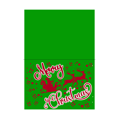 merry christmas card with santa and reindeer free svg