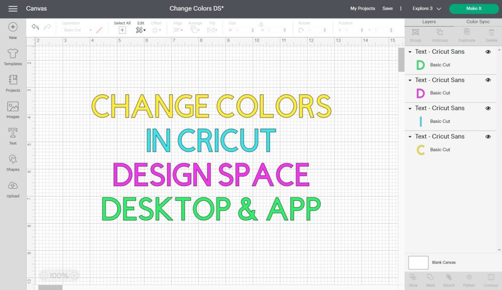 Change Colors in Cricut Design Space Featured Image