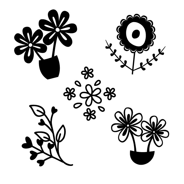 Floral Icons Free SVG