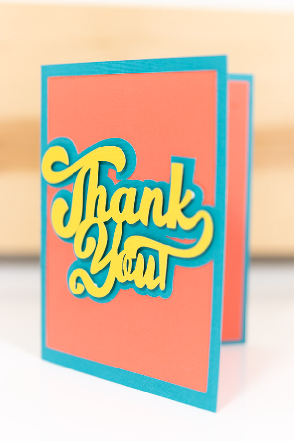 thank you card made with cricut