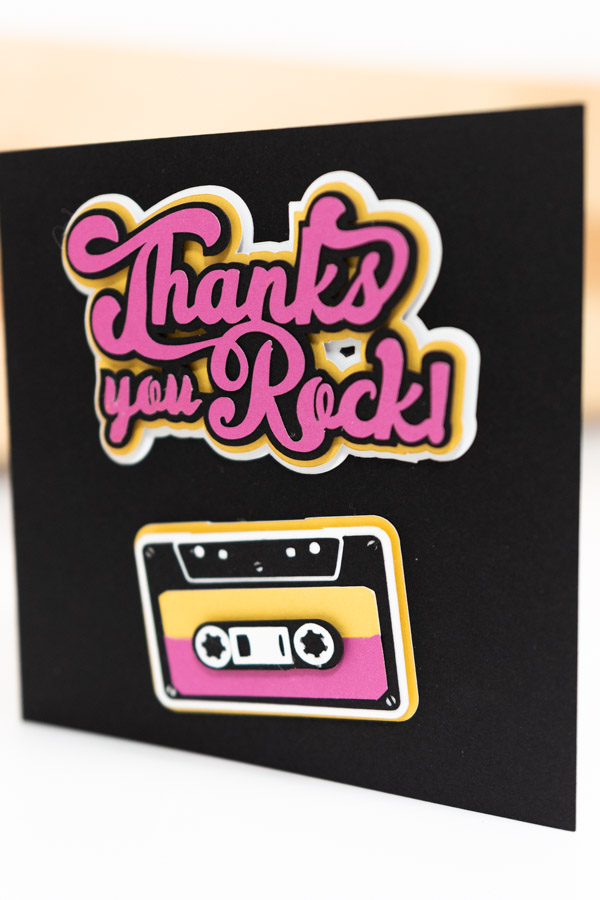 thanks you rock card front side
