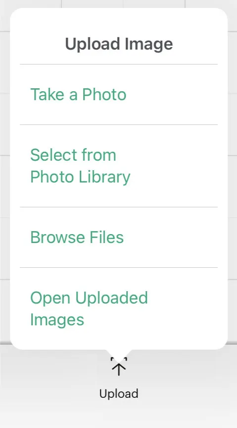 upload icon in cricut design space app.