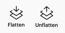 flatten and unflatten icons in cricut design space app
